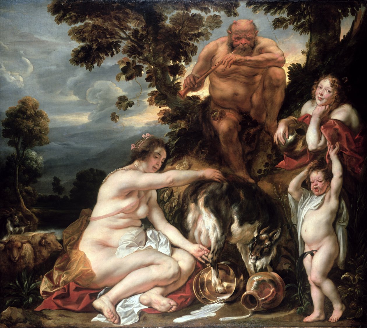 Jupiter gyermekkora, 1640-49 körül alkotó: Jacob Jordaens