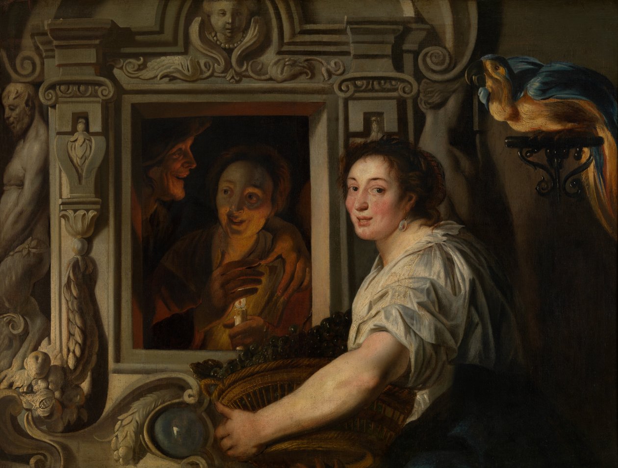 A gyümölcsárus (olaj) alkotó: Jacob Jordaens