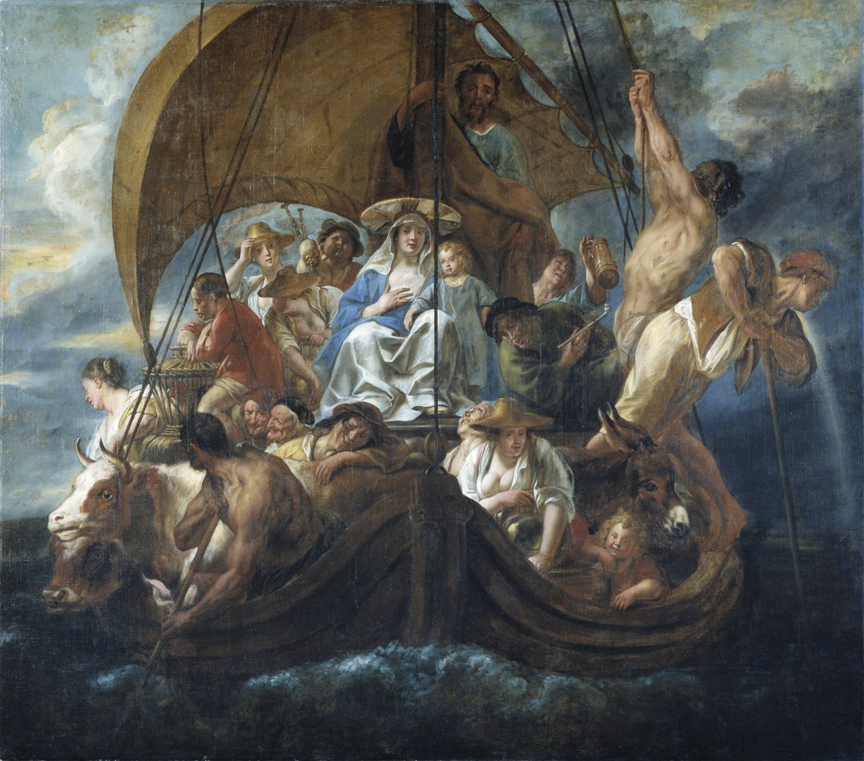A Szent Család egy kompon alkotó: Jacob Jordaens