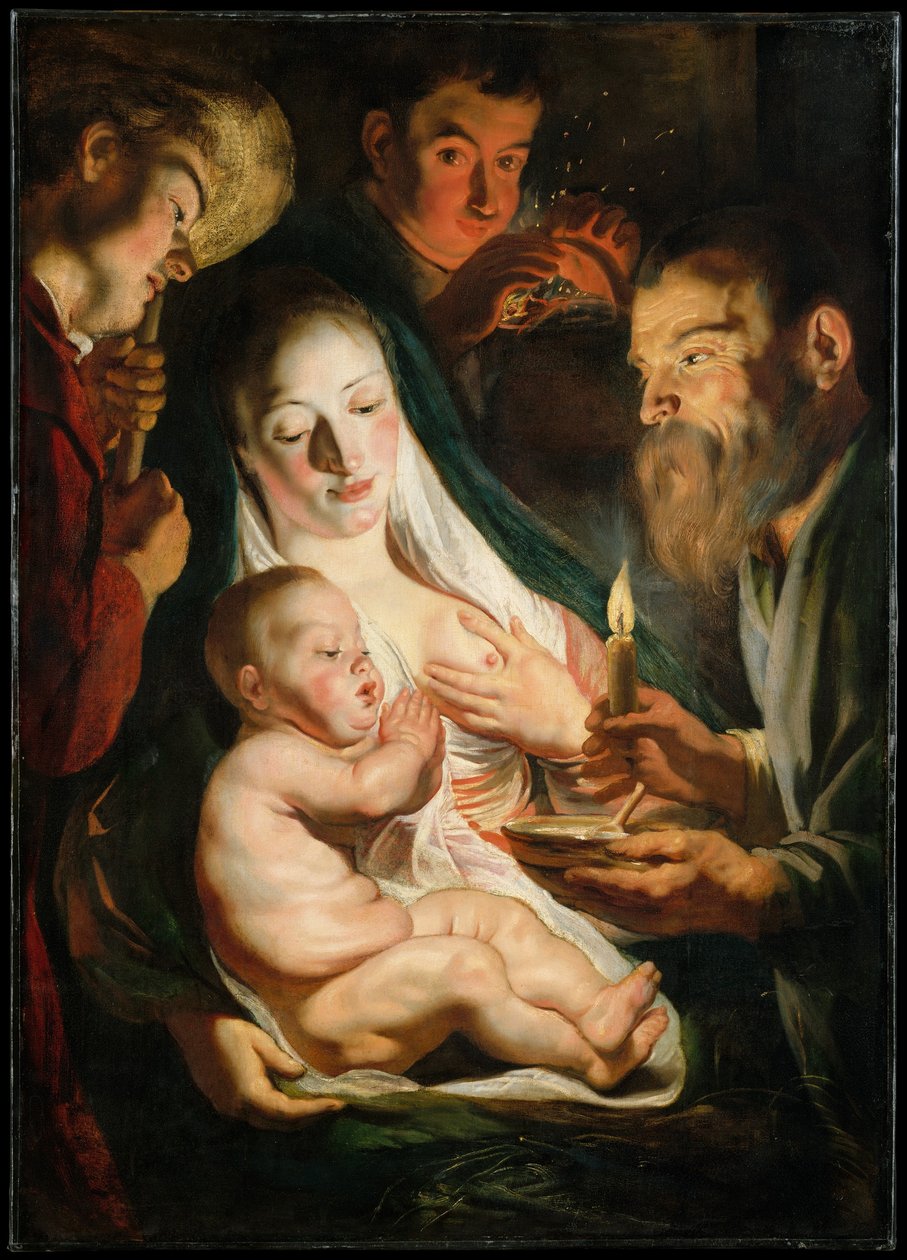 A Szent Család pásztorokkal, 1616 alkotó: Jacob Jordaens