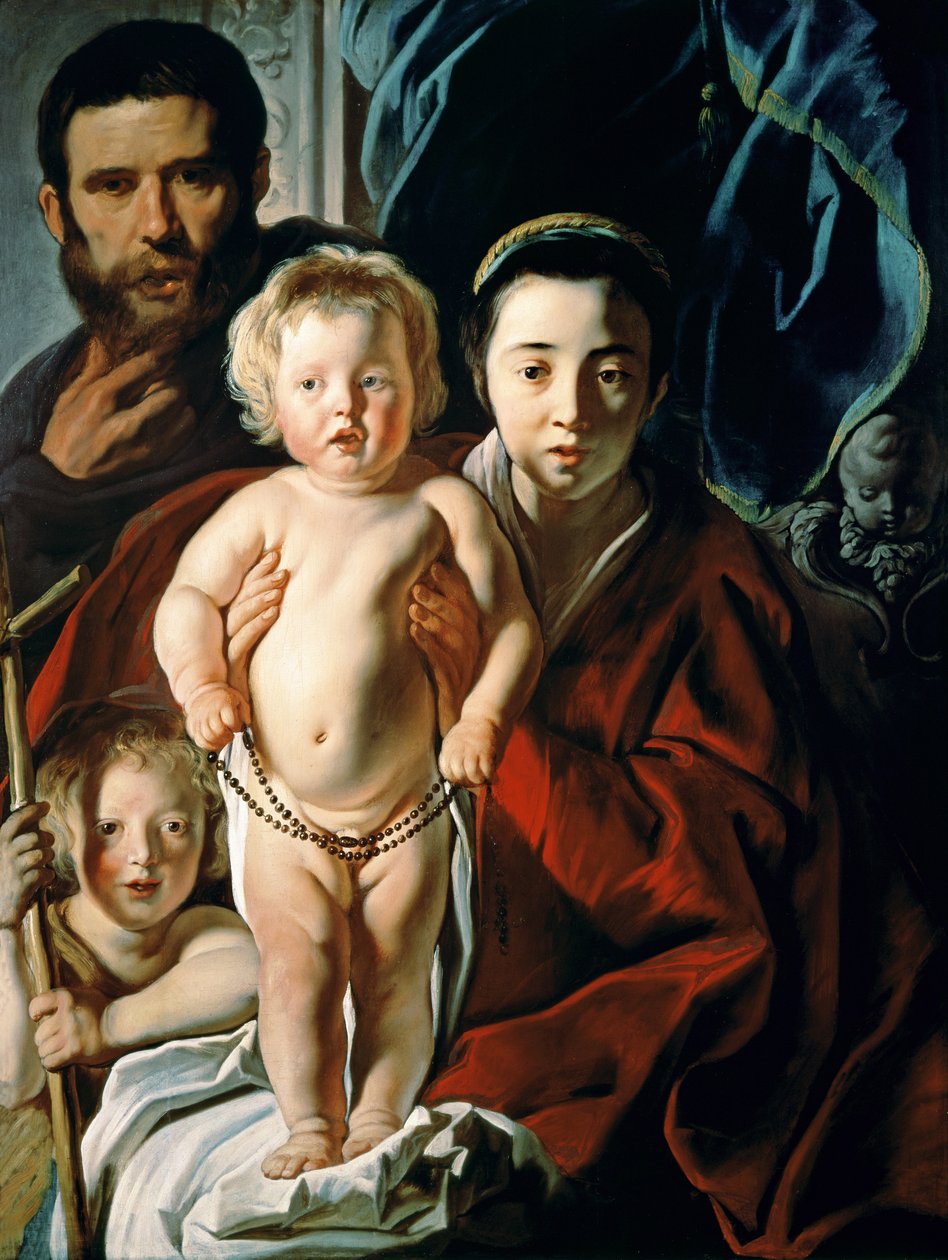 A Szent Család Keresztelő Szent Jánossal, 1620-25 körül alkotó: Jacob Jordaens