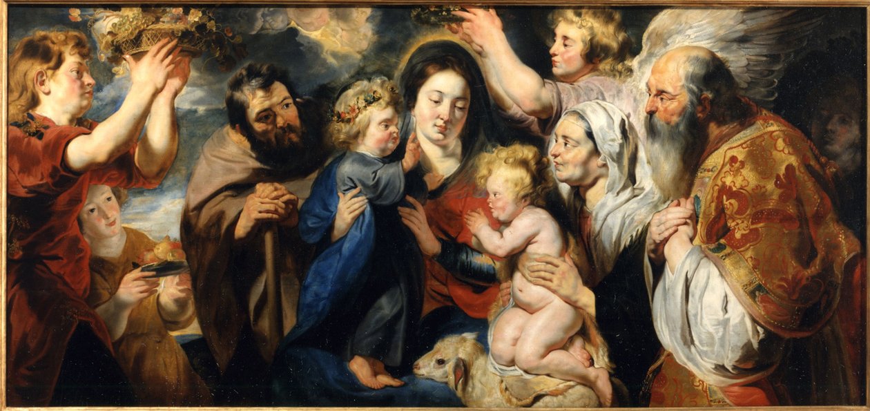 A Szent Család az ifjú Keresztelő Jánossal és az angyalokkal, c. 1616-1617. alkotó: Jacob Jordaens