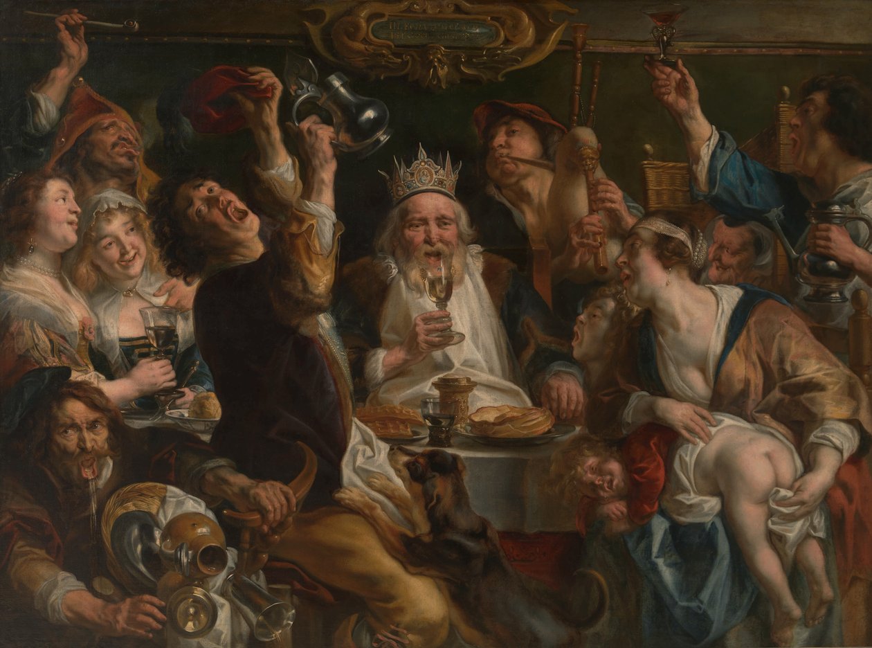 A király iszik alkotó: Jacob Jordaens