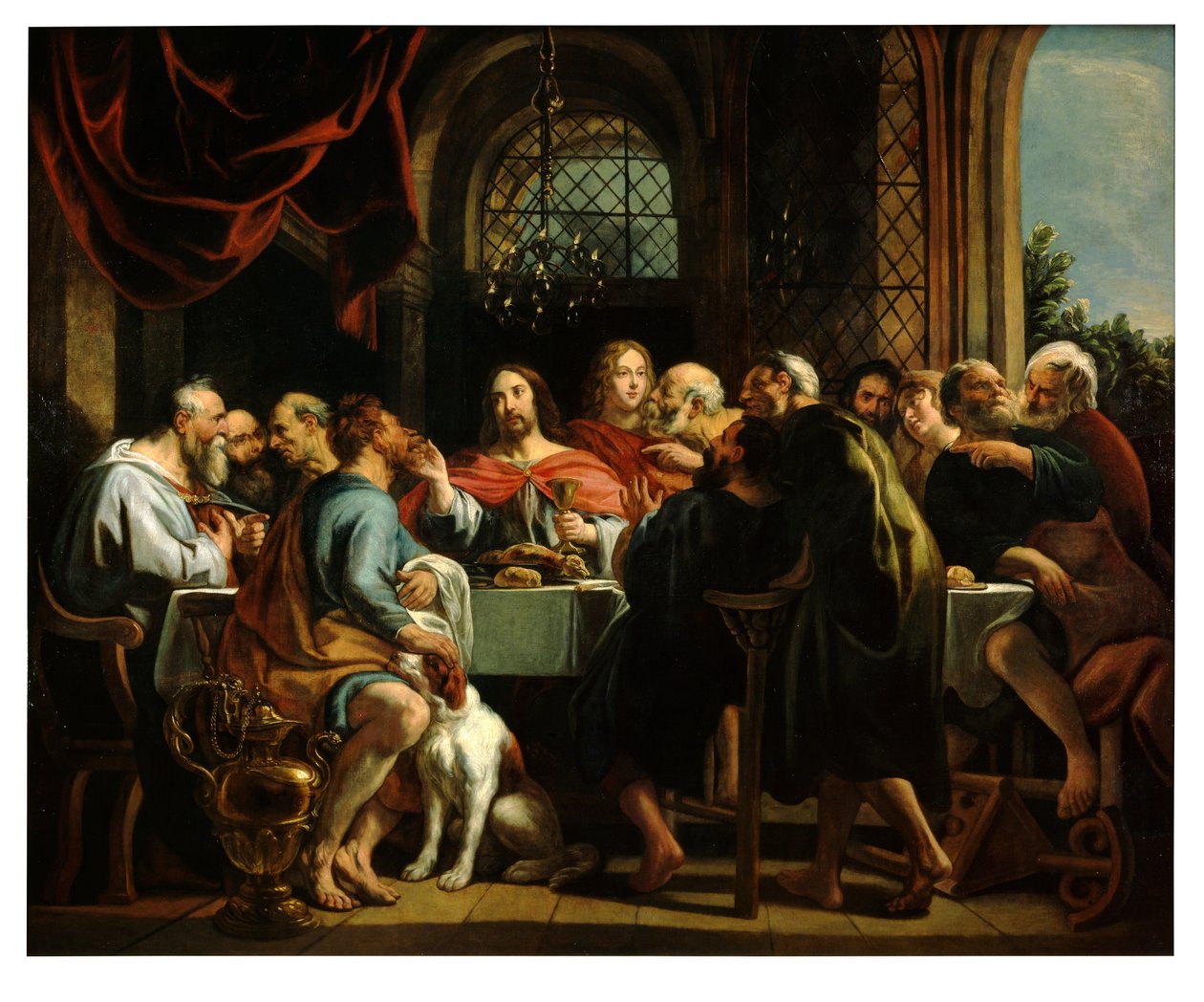 Az utolsó vacsora (olaj, vászon) alkotó: Jacob Jordaens