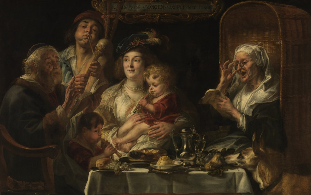 Az öregek énekelnek, a fiatalok csiripelnek alkotó: Jacob Jordaens