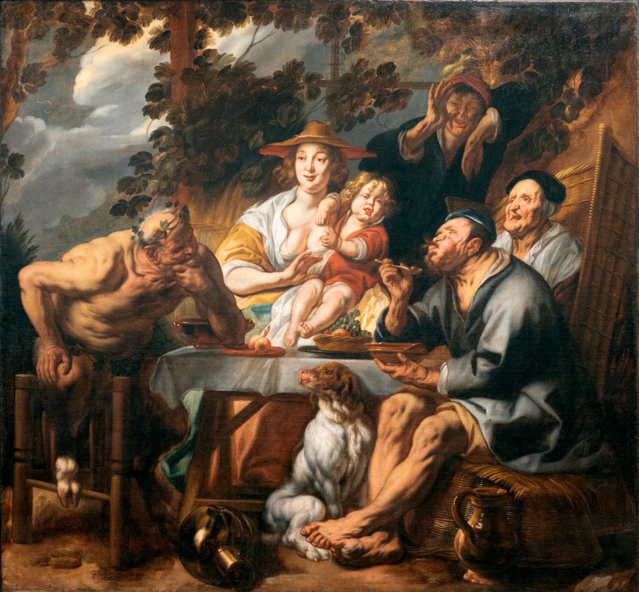 A szatír és a paraszt (A szatír és a paraszt) alkotó: Jacob Jordaens