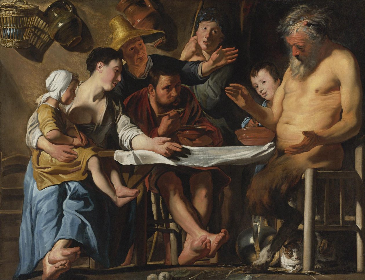 A szatír és a parasztcsalád alkotó: Jacob Jordaens