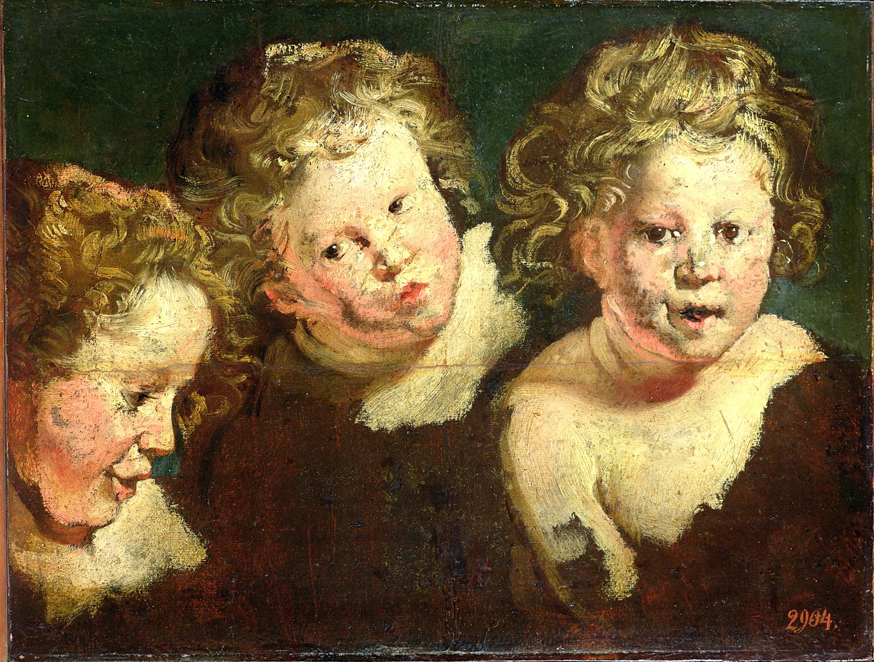 Három gyermekfej, 1618 körül alkotó: Jacob Jordaens