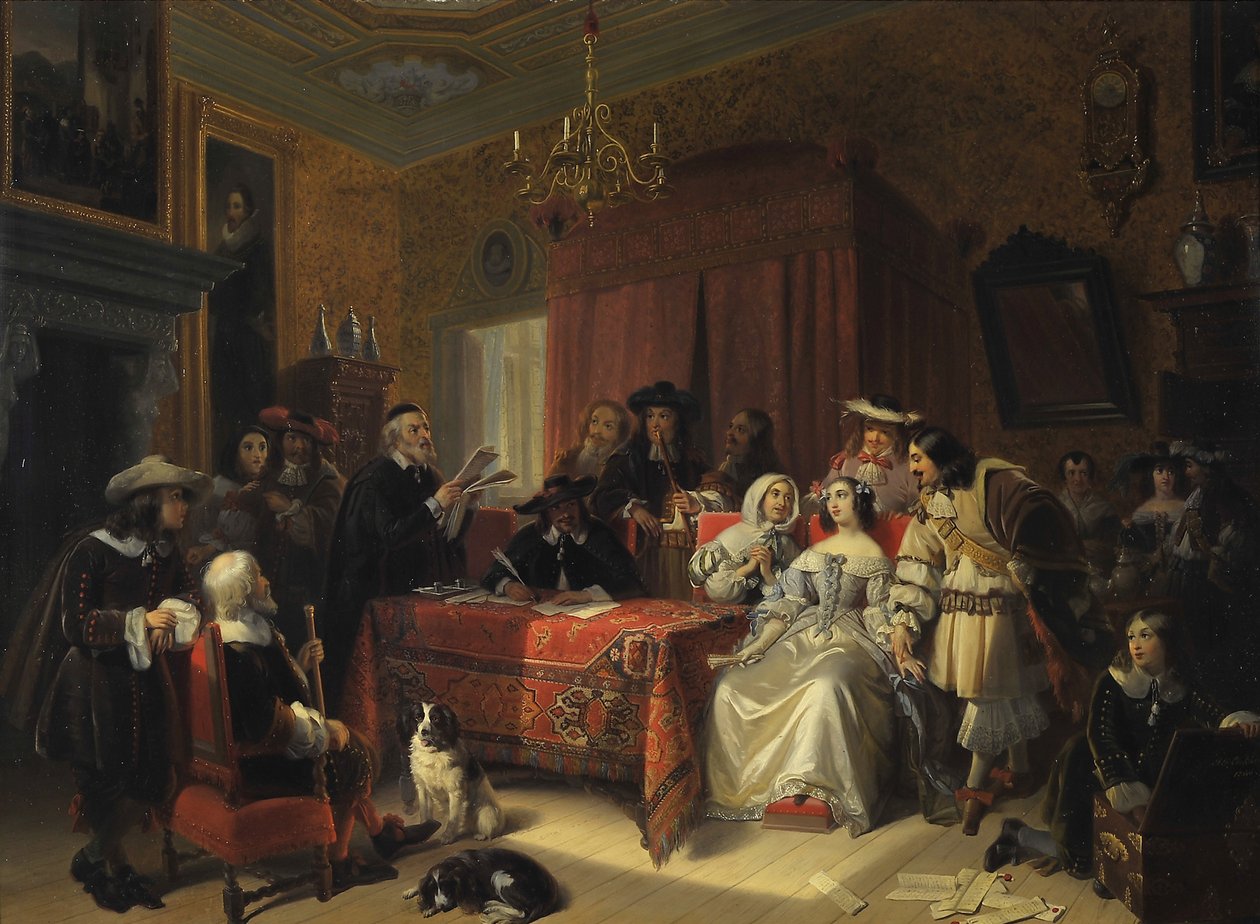 Végrendelet felolvasása alkotó: Jacob Joseph Eckhout