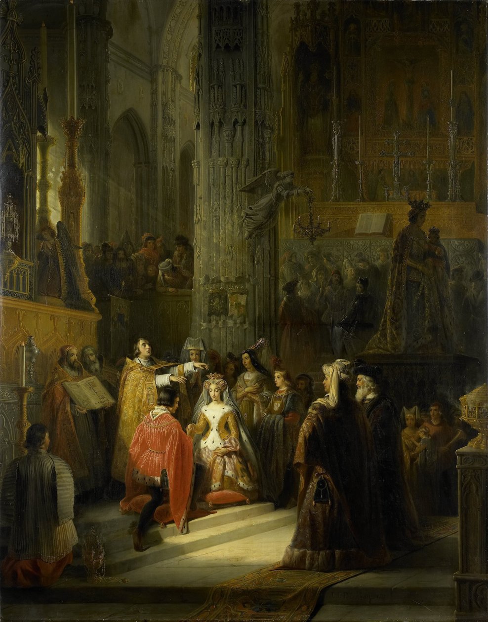 Bajor Jacoba holland grófnő és IV. Jan brabanti herceg esküvője, 1418. március 10. alkotó: Jacob Joseph Eeckhout