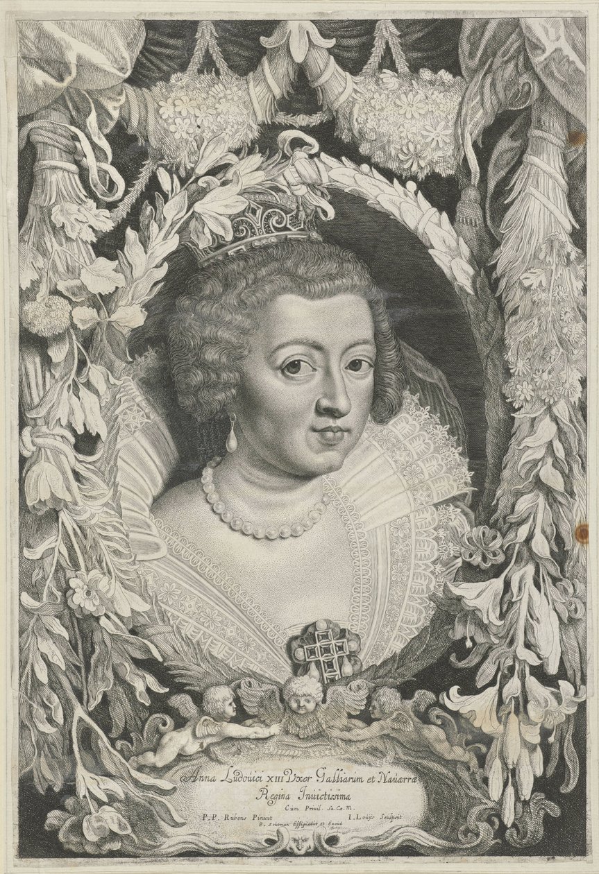 Anna van Oostenrijk portréja II. Ferdinánd és III. az Ausztriai Ház császárai (sorozat címe) alkotó: Jacob Louys