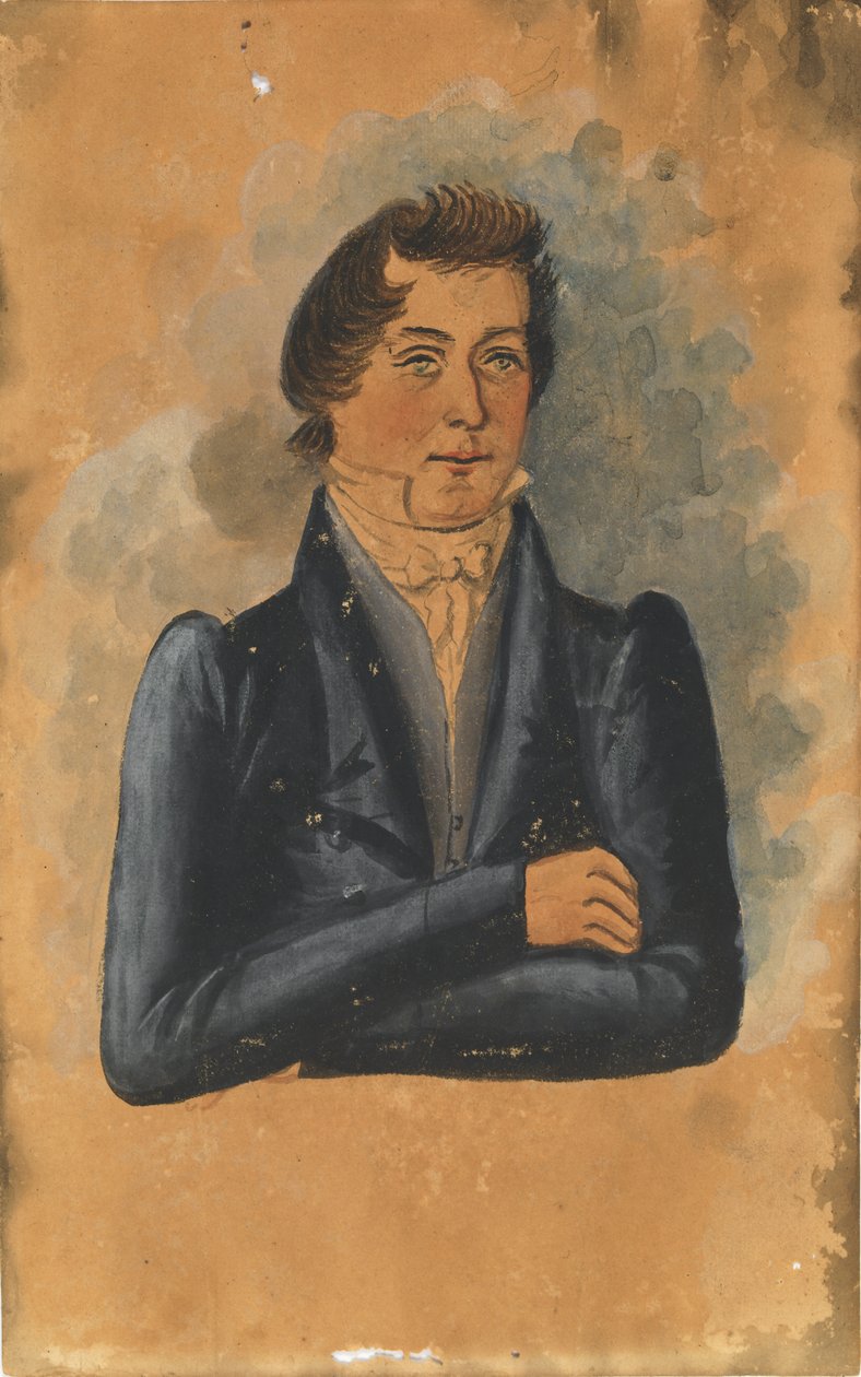 Férfi portré, 19. század eleje. alkotó: Jacob Maentel
