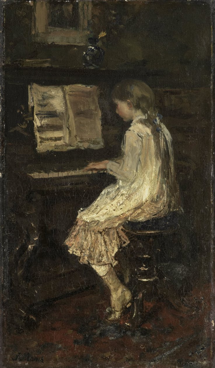 Lány a zongoránál alkotó: Jacob Maris