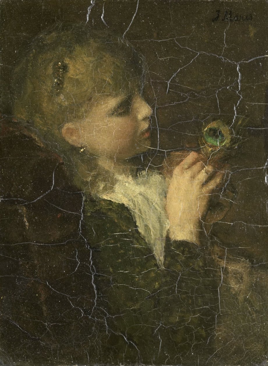 Lány pávatollas alkotó: Jacob Maris