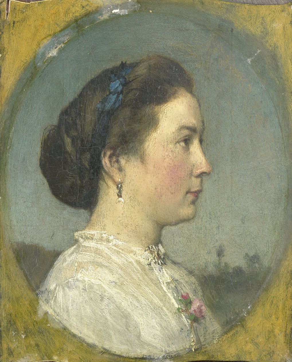 Catharina Hendrika Horn, a művész feleségének portréja alkotó: Jacob Maris