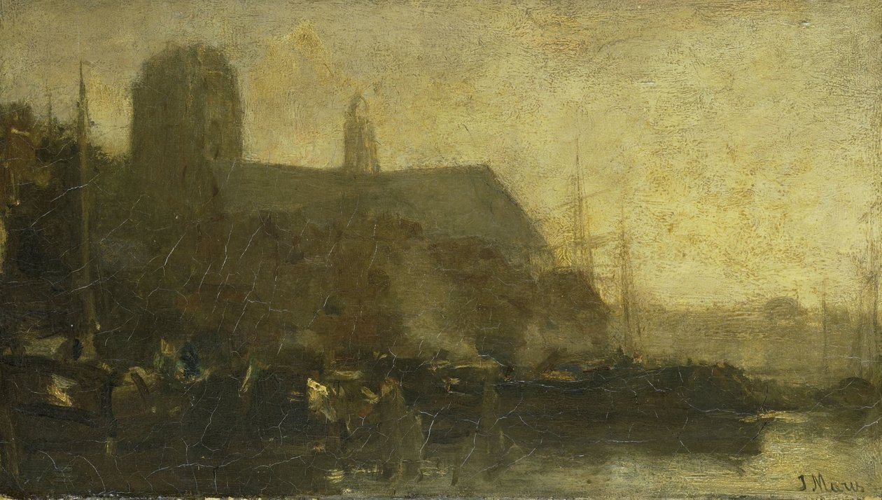 Hajók Dordrecht kikötőjében alkotó: Jacob Maris