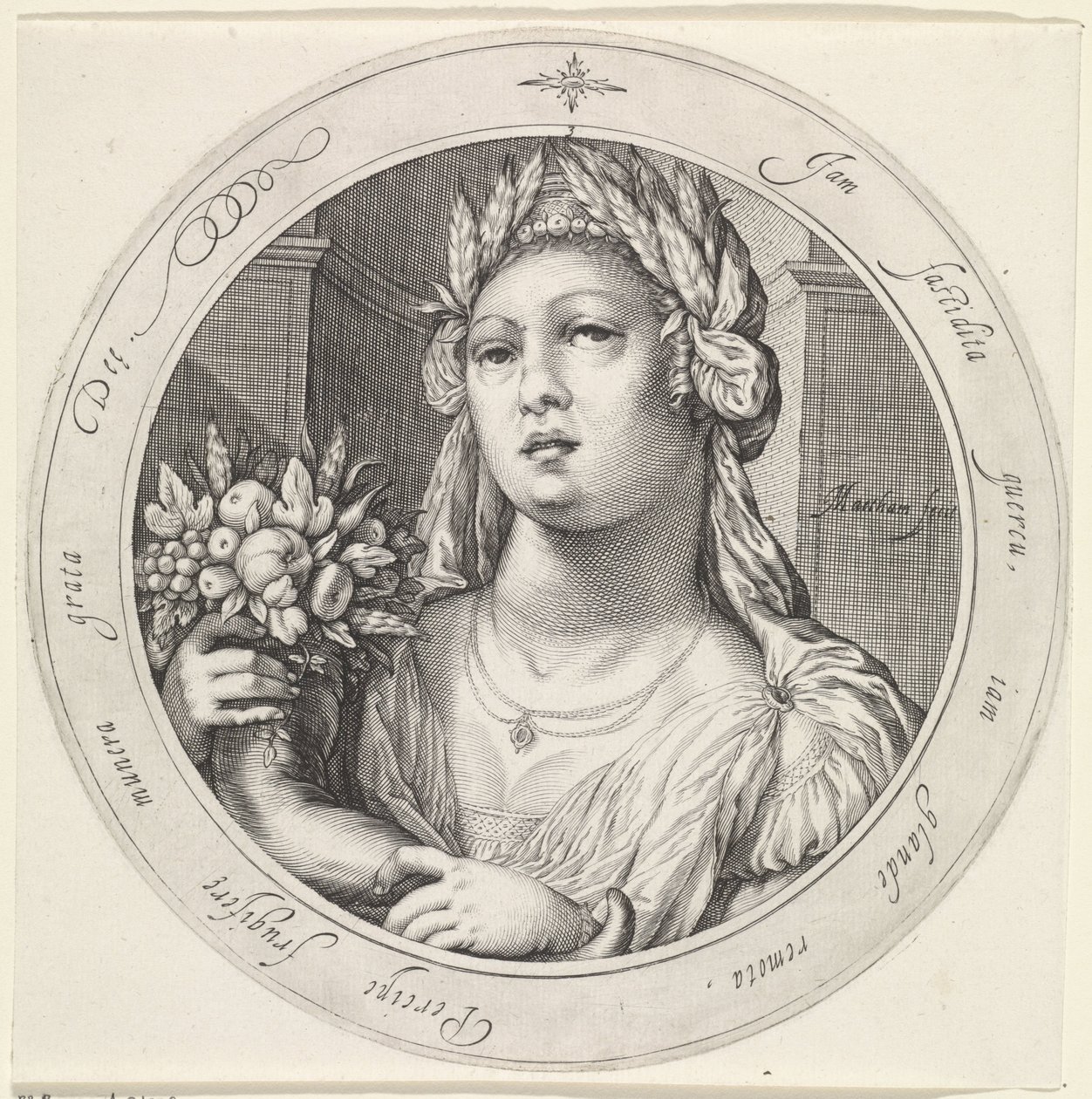 Ceres találkozott bőségszaruval Venus, Bacchus en Ceres (sorozat címe) alkotó: Jacob Matham