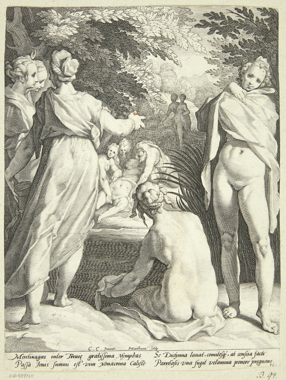 Diana felfedezi Callisto terhességét alkotó: Jacob Matham