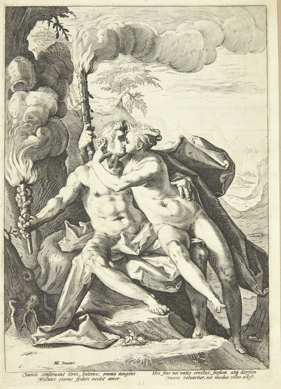 Erosz és Anterosz alkotó: Jacob Matham
