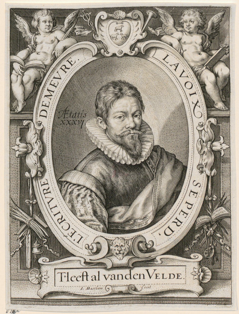 Idősebb Jan van de Velde portréja alkotó: Jacob Matham