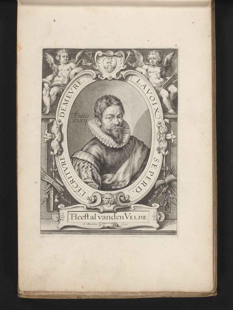 Jan van den Velde portréja 36 évesen Az írásművészet tükre (sorozat címe) alkotó: Jacob Matham