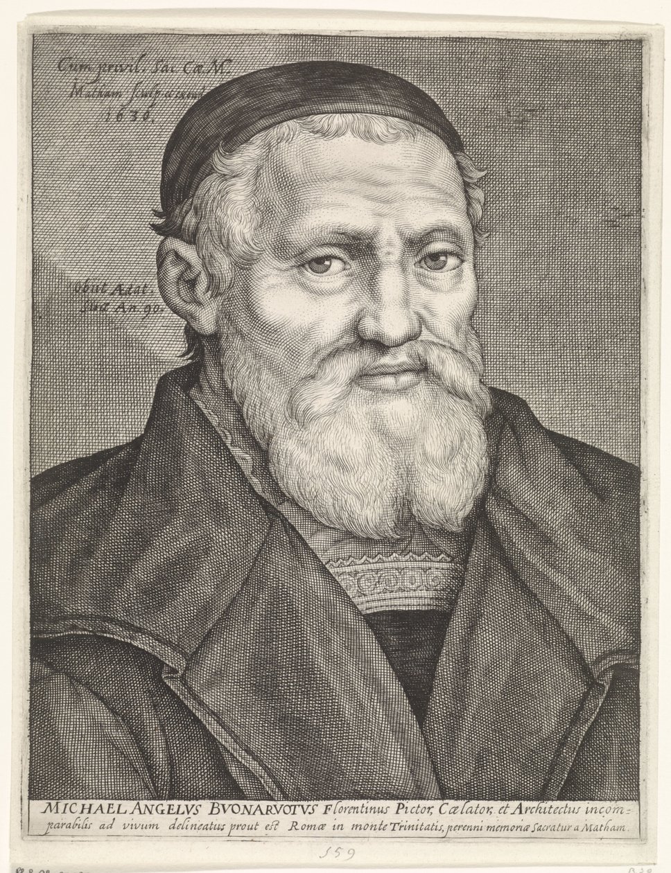 Michelangelo portréja alkotó: Jacob Matham