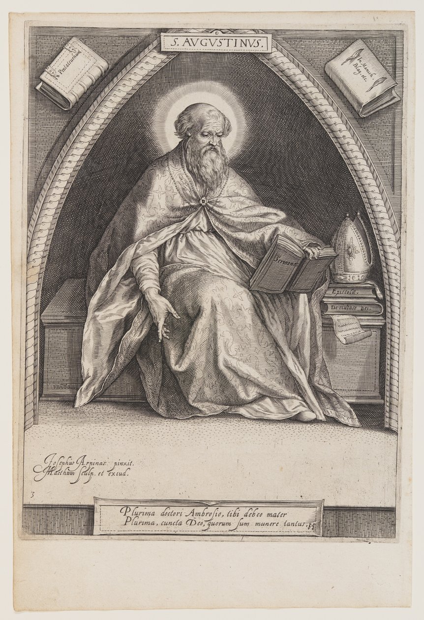 Szent Ágoston, Az egyházatyákból alkotó: Jacob Matham