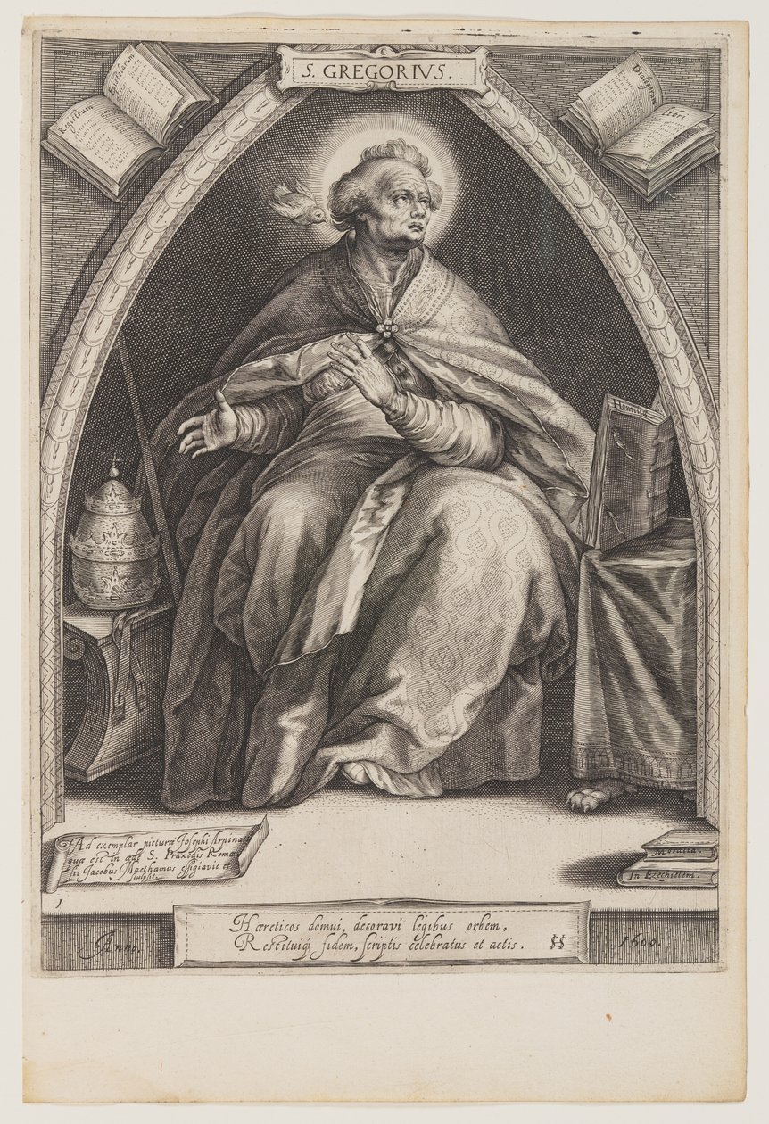 Szent Gergely, Az egyházatyákból alkotó: Jacob Matham