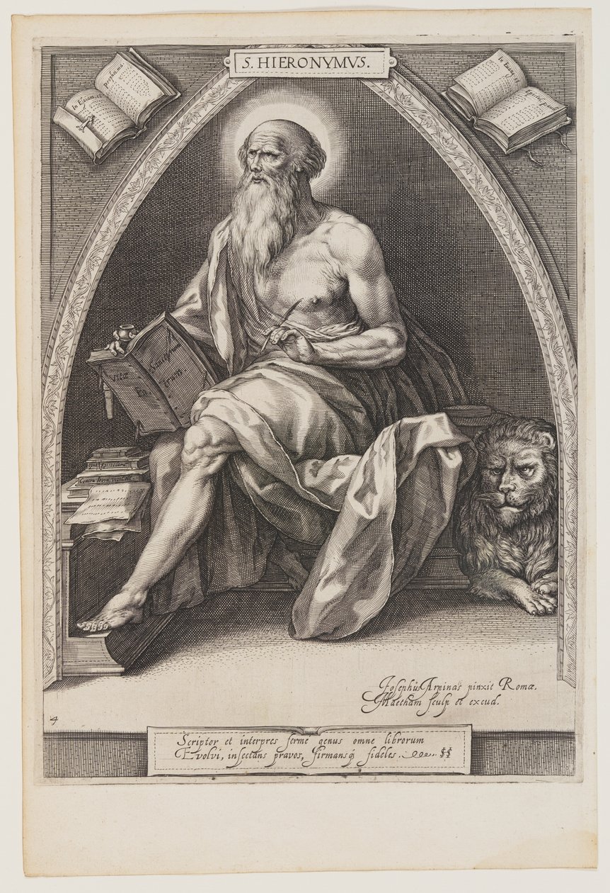 Szent Jeromos, Az egyházatyákból alkotó: Jacob Matham