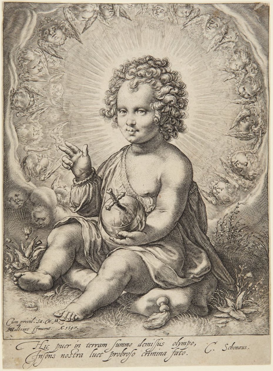A gyermek Krisztus mint Salvator Mundi alkotó: Jacob Matham