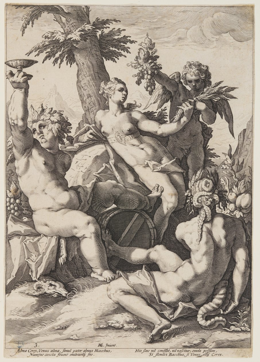 Vénusz, Bacchus és Ceres alkotó: Jacob Matham