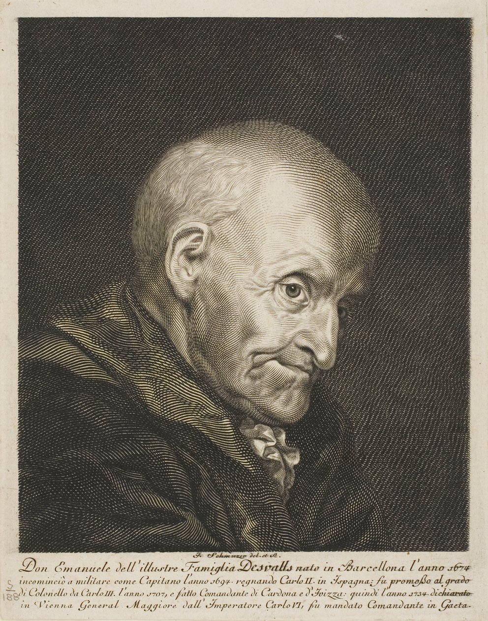 Don Emanuel Desvalls portréja alkotó: Jacob Matthias Schmutzer
