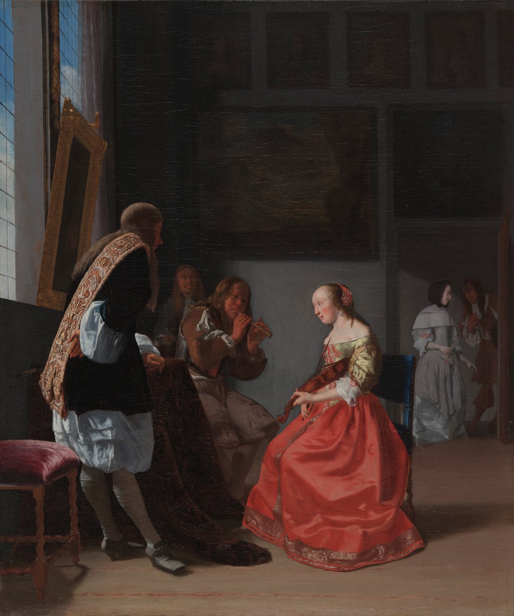 A Musical Company c. 1668. alkotó: Jacob Lucasz Ochtervelt