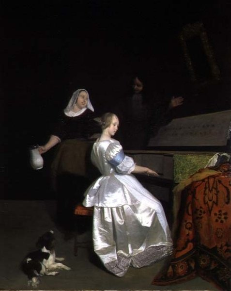 A zenelecke, 1670-72 alkotó: Jacob Lucasz Ochtervelt