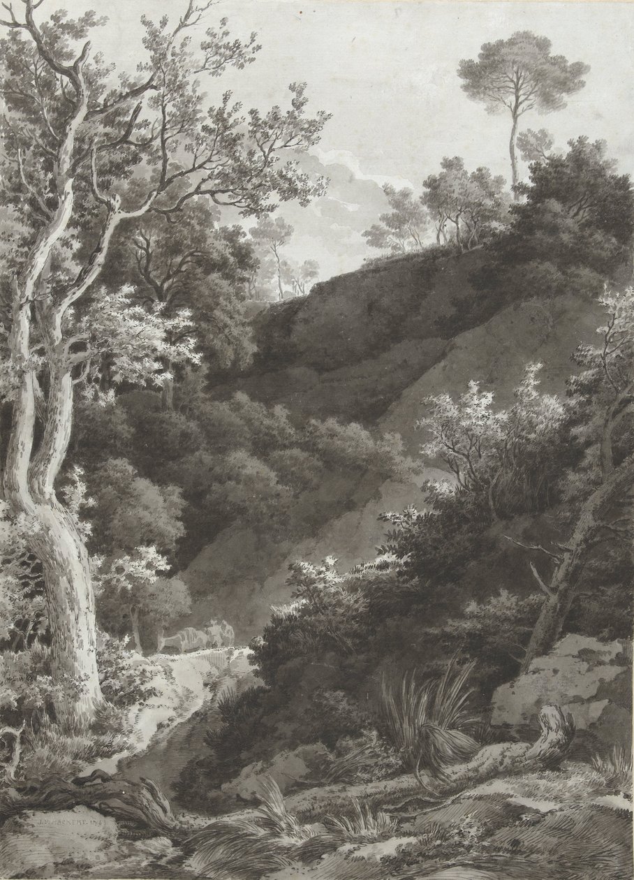 Erdős hegyoldal alkotó: Jacob Philipp Hackert