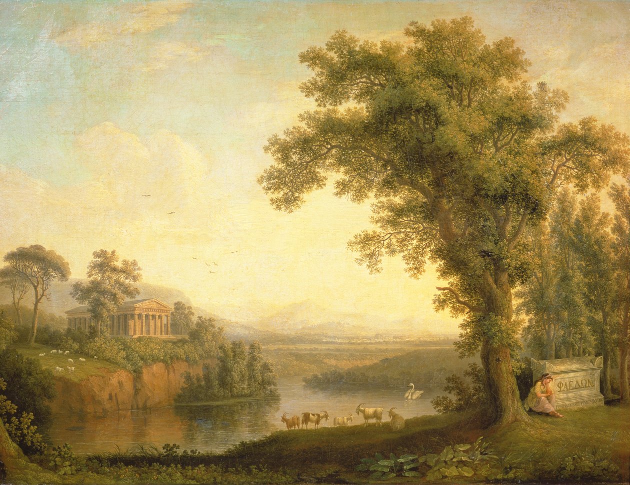 Antik táj Phaeton sírjával, 1785 alkotó: Jacob Philippe Hackert