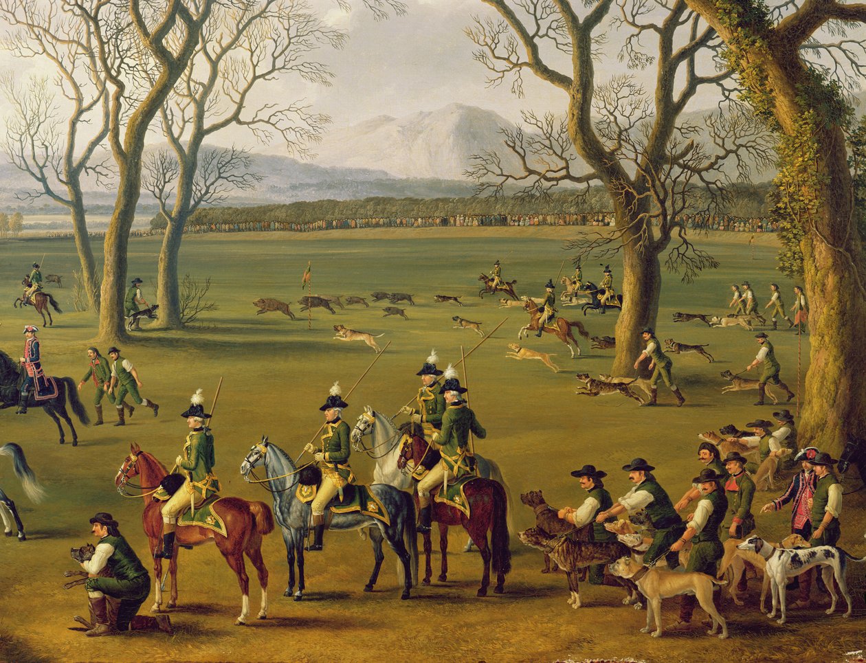 Vaddisznó vadászata alkotó: Jacob Philippe Hackert