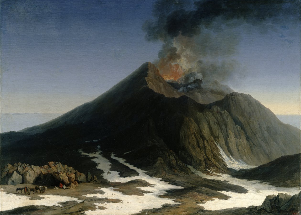 Az Etna kitörése alkotó: Jacob Philippe Hackert