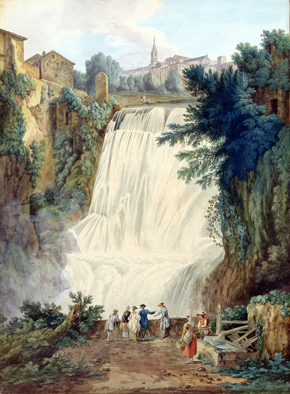 A vízesés Tivoliban alkotó: Jacob Philippe Hackert