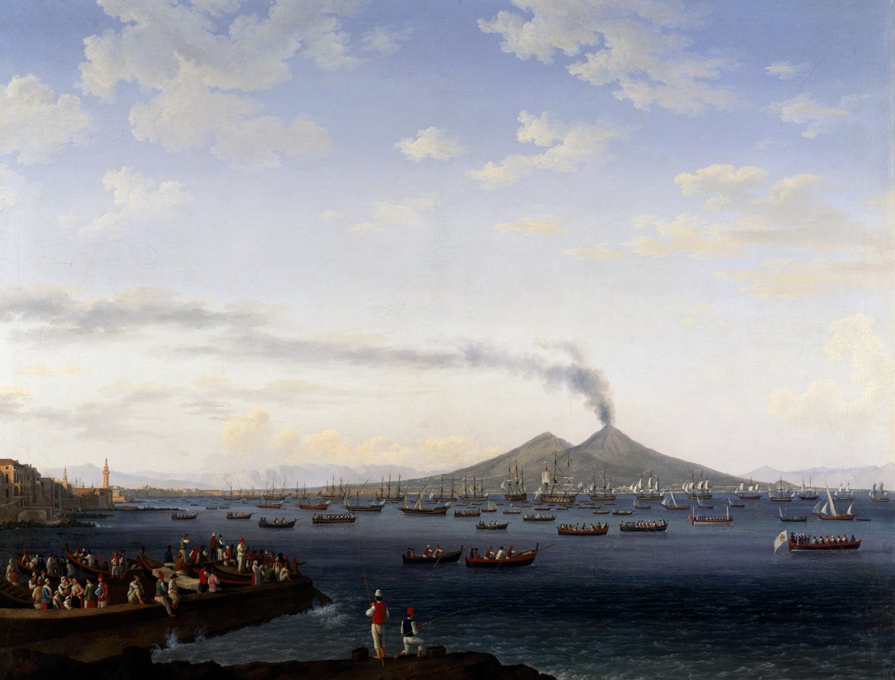 A flotta visszatérése Algériából a Nápolyi-öbölbe alkotó: Jacob Philippe Hackert