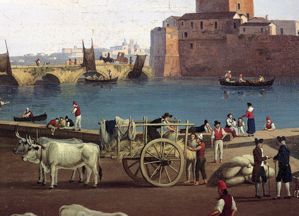 Kilátás a trani kikötőre, Philippe Hackert (1737-1807) alkotó: Jacob Philippe Hackert