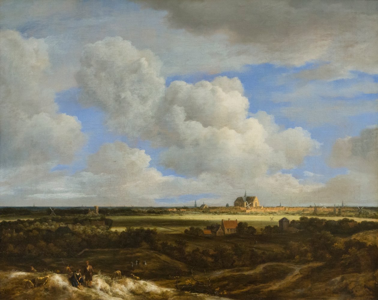 Haarlem panorámaképe, 1669 körül (olaj, vászon) alkotó: Jacob Salomonsz. Ruysdael