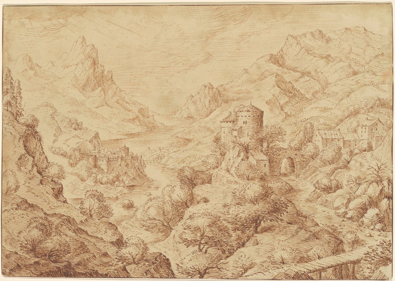 Panorámás folyó táj alkotó: Jacob Savery I