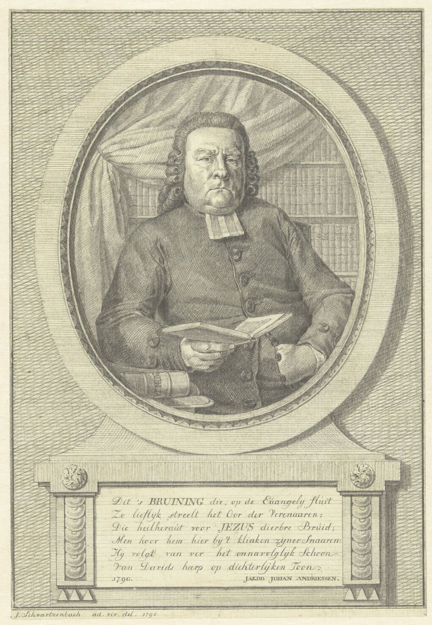 Hermanus Adrianus Bruining portréja alkotó: Jacob Schwartzenbach