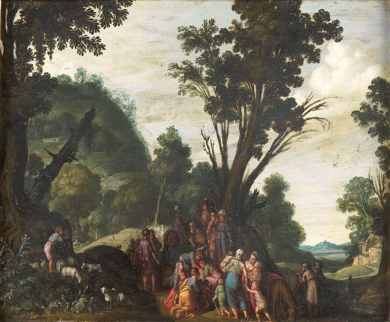 Jákob és Ézsau találkozása (1Mózes 33) alkotó: Jacob Symonsz Pynas (attributed to)