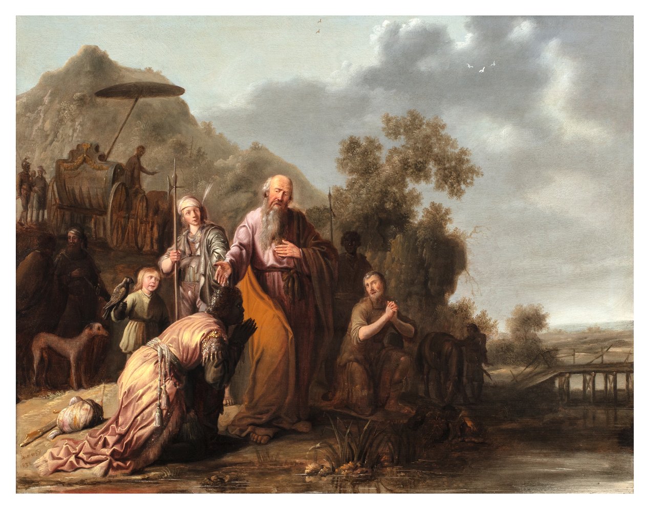 Az etióp eunuch megkeresztelkedése alkotó: Jacob Willemsz de (c.1630 after 1675) Wet