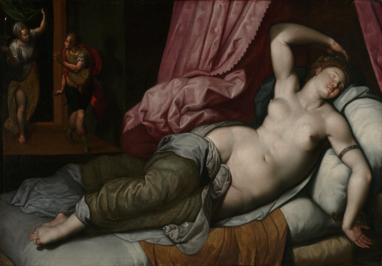 Párizst felvették Heléna hálószobájába, 1585-90 körül alkotó: Jacob de Backer
