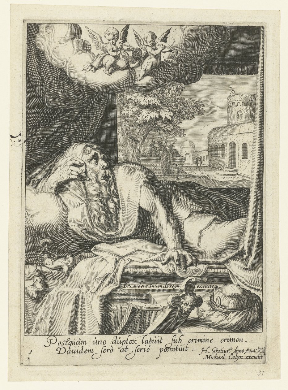 Dávid, mint bűnbánó bűnös Nyolc bűnbánó bűnös az Ó- és Újszövetségből (sorozat címe) alkotó: Jacob de Gheyn (II) (workshop of)