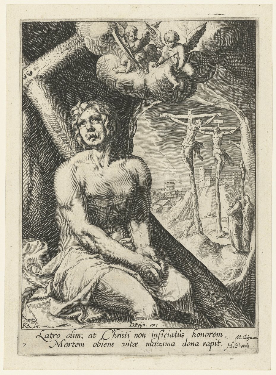 A jó gyilkos, mint bűnbánó bűnös Nyolc bűnbánó bűnös az Ó- és Újszövetségből (sorozat címe) alkotó: Jacob de Gheyn (II) (workshop of)