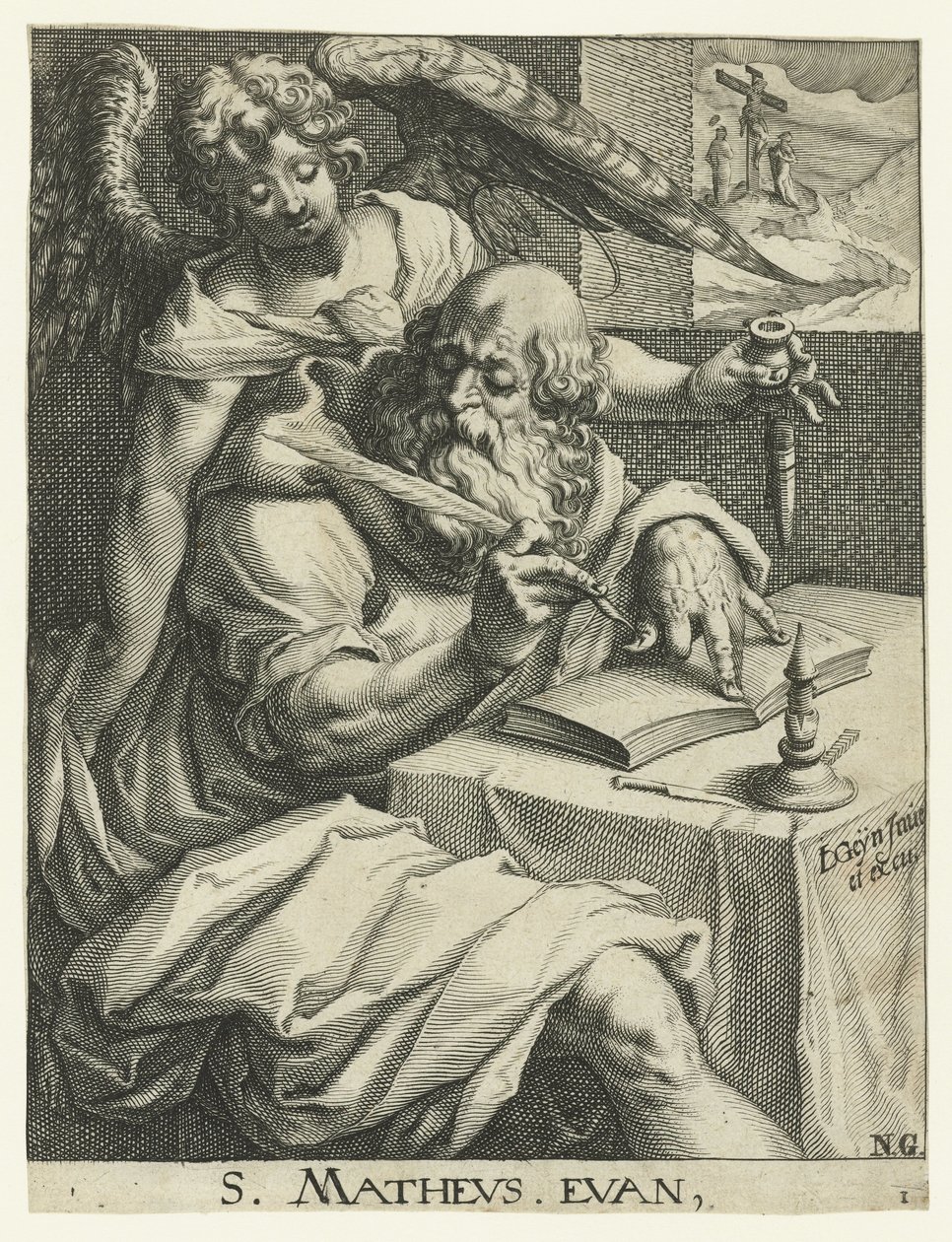 Máté evangélista A négy evangélista (sorozat címe) alkotó: Jacob de Gheyn (II) (workshop of)